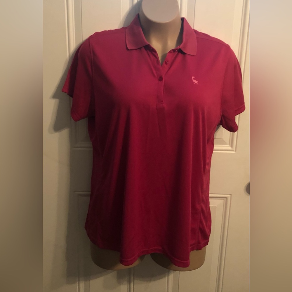 Clique Hot Pink Athletic Collared Shirt.